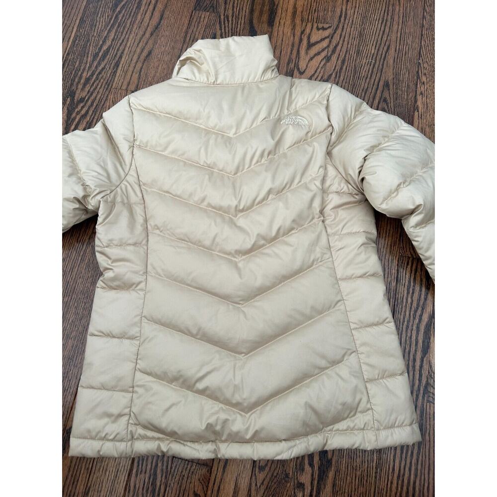 The North Face Tamburello Puffer Jacket Womens Small Beige Polyester Full Zip - Picture 5 of 10